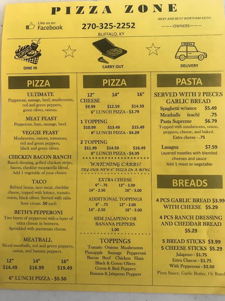 Pizza Zone Menu image 1